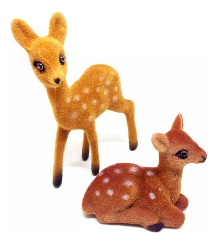 Bambi Ciervo Parado Animales Bosque Torta X2