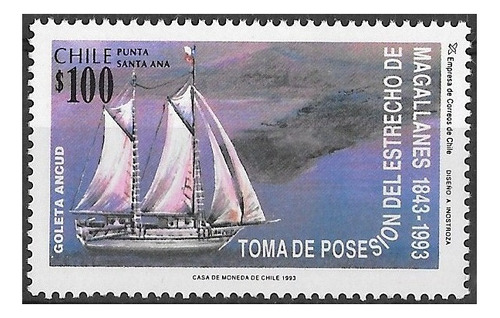 Velero Histórico - Chile 1993 - Mint - Yv 1184