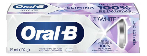 Crema dental con flúor Oral-B 3D White Perfection 75ml