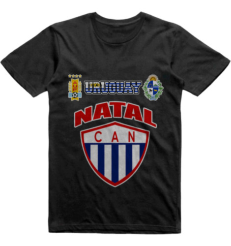 Remera Algodon Negra Uruguay Club Atletico Natal