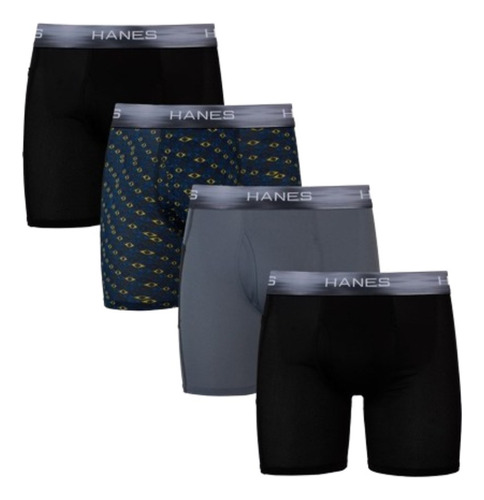 Boxer - Calzoncillos - Hanes Caballero Pack 4