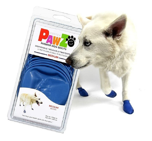 Sapatinho P/ Pet Cachorro Pawz Bota Azul Tam M - 4un