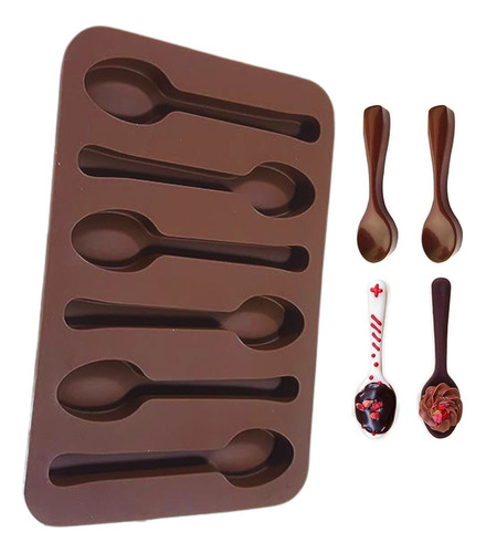 Molde Silicona Para Fabricar Chocolates Diseño De Cucharas