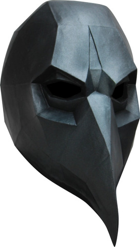 Máscara Low Poly Crow Halloween Latex Cuervo Ghoulish