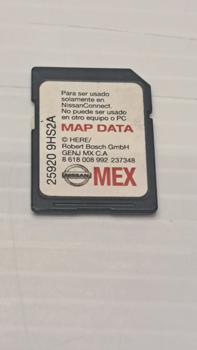 Tarjeta De Mapas Sd 9hs2a Versa 2016 Al 2019 Nissan México