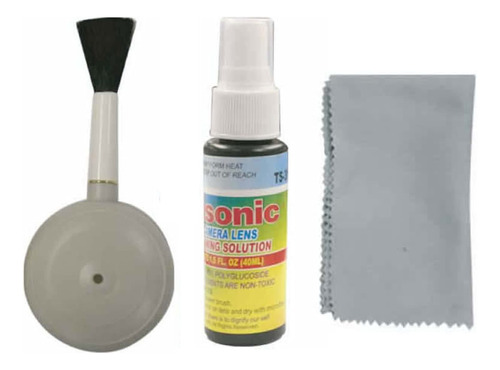 Kit Limpiador Lente Camara Lcd 3 Pieza Spray Limpieza Aire