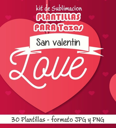 Kit Plantillas Para Sublimar Tazas  San Valentin Pack 5