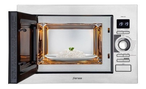 Imagen 2 de 3 de Microondas Grill Fensa FMH 2.5 inox y espejado 25L 220V