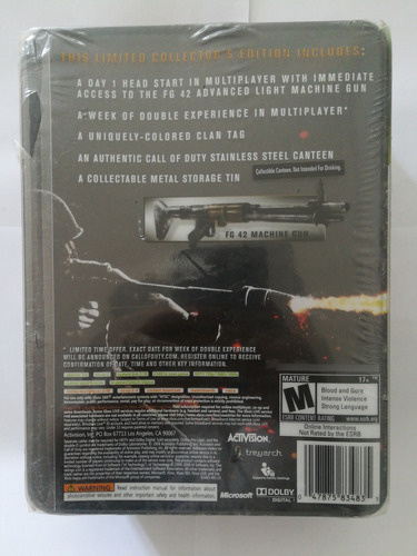 Call Of Duty World At War Collector's Edition Xbox 360 Nuevo