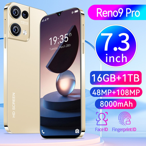 Lrxp Sroje Reno9 Pro Smart Phone 4g 7.3inch Ram16gb Rom1tb