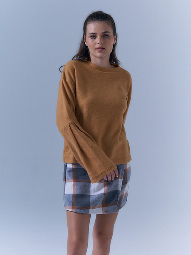 Sweater Buzo De Lanilla Mangas Oxford (t Unico Abarca M-xl)