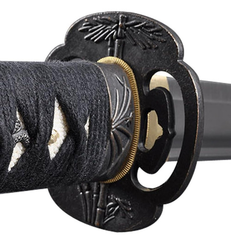 Espada Katana Iaido Acero Inoxidable Bambú Negra