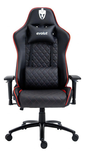 Cadeira Gamer Evolut Heavy V2 Eg991 Vermelho Suporta 200kg Cor Preto/Vermelho Material do estofamento Couro sintético