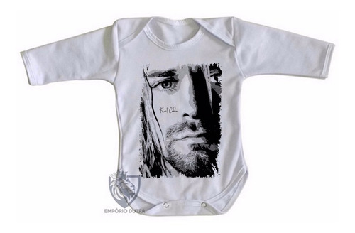 Body Bori Bebê Roupa Criança Kurt Cobain Face Nirvana Rock