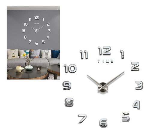 Zheyang Reloj De Pared Grande Con Números 3d, Silencioso,