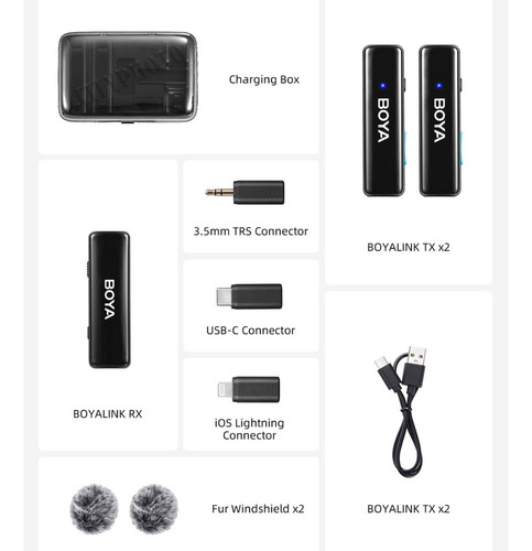 Micrófono Inalámbrico Doble Boyalink iPhone Camara Tipo C
