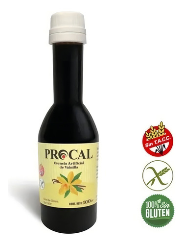 Esencia De Vainilla Artificial Liquida Sin Tacc Procal 100cc