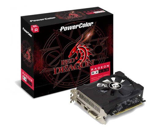 Placa de vídeo AMD PowerColor  Red Dragon Radeon RX 500 Series RX 550 AXRX 550 4GBD5-DHA 4GB
