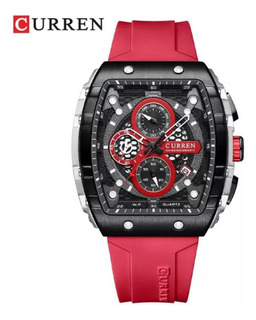 Reloj Para Hombre Curren Curren Chronograph Kred8204 Rojo