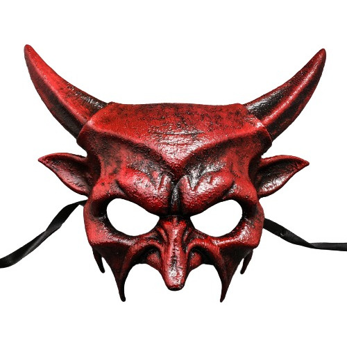 Demon Masquerade Devil Halloween Party Mask - Bloody Red