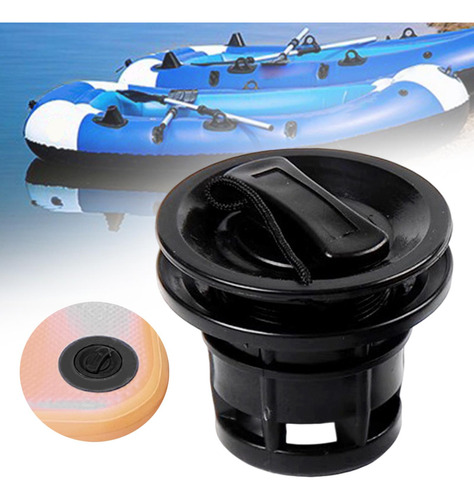 Válvula De Aire De Bote Inflable, Válvula De Canoa, Negro