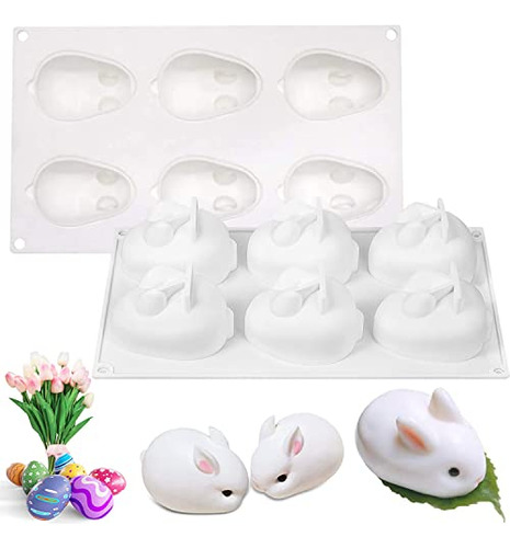 Molde De Silicona 3d Para Chocolate Con Forma De Conejo De P
