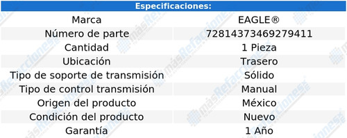 Soporte Transmisión Std Trasero Bmw M5 L6 3.6l 93-06 Eagle