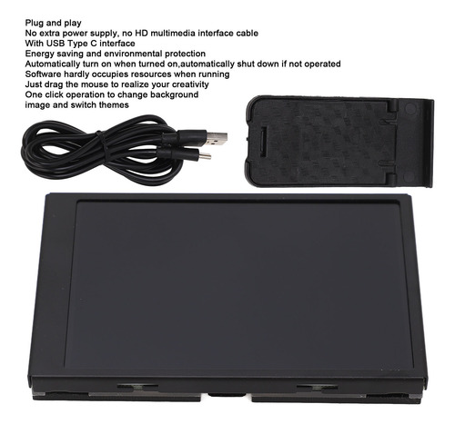 Subpantalla Tipo C Ips Usb Mini Cpu Gpu Hdd Data