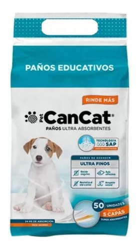 Paño Absorbente Sanitario X 50 Perro Entrenamiento 60x40