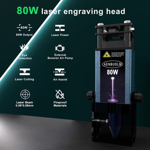 Módulo Laser 80w, Gravador A Laser Com Bocal, Cortes 20mm