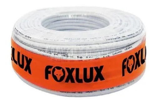 Cabo Coaxial Rg6 75ohm 95% Malha Foxlux Anatel Rl 100mts