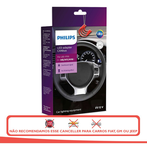 Imagem 3 de 5 de Par Kit Canceller Philips Canbus Led H8 / H11 / H16 12v