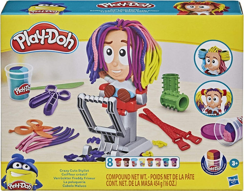 Play Doh  Peluqueria Crazy Cuts Con 8 Latas Tricolor