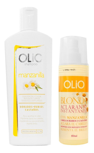 Shampoo Manzanilla Rubios + Aclarante Instantáneo Olio Cvl