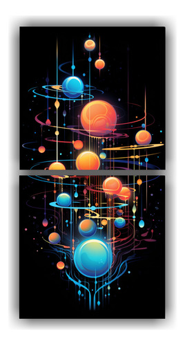 40x20cm Cuadros Decorativos Creativos Y Coloridos De Planeta