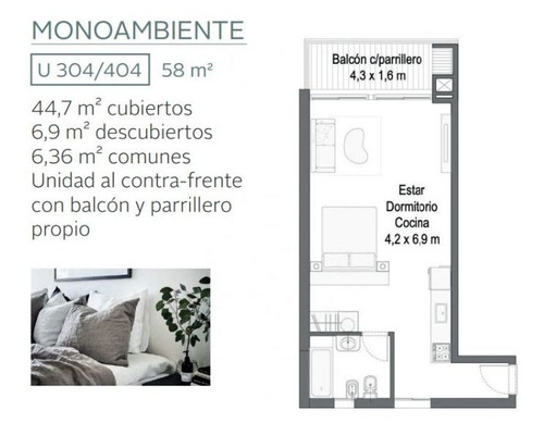 Imagen 2 de 2 de Venta De Apartamento Monoambiente En Malvín, Site Concepcion