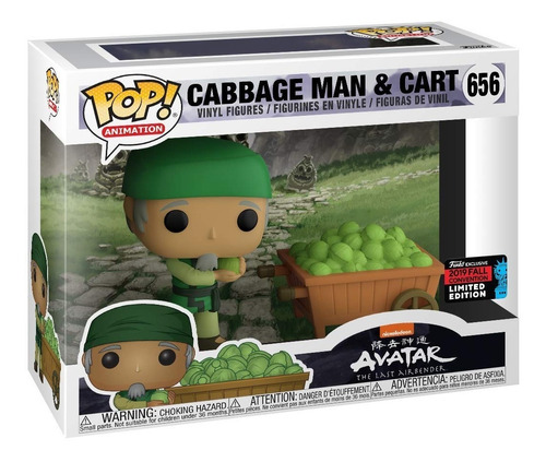 Funko Pop Avatar Cabbage Man & Cart 656 Nycc Fall Convention
