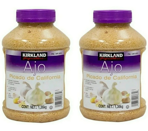 2 Botes Ajo Picado De California Kosher 1.36 Kg Kirkland 