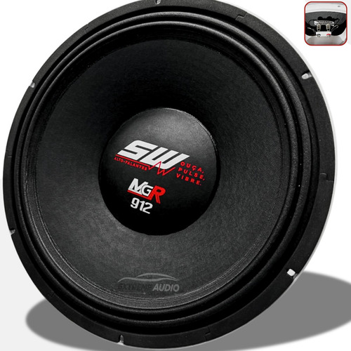 Alto Falante Sw 912mgr 900w Rms 6ohms 12 Medio Grave Cor Preto