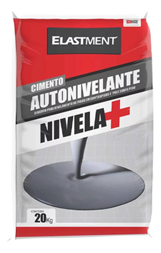 Kit Cimento Autonivelante Nivela+ 20kg Cinza - 3 Unidades