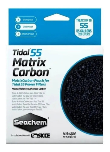 Carbón activado Matrix Carbon 140 ml Tidal 55 Seachem