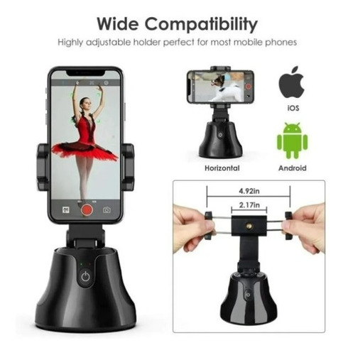 Imagen 4 de 7 de Soporte Celular Selfie Y Seguimiento Automatico 360° Tik Tok
