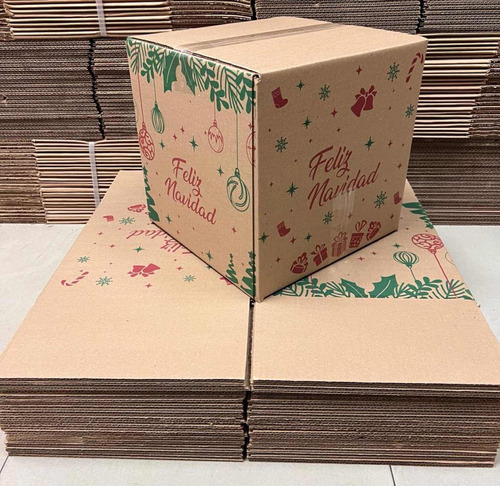 Cajas De Cartón Corrugado Para Cestas Navideñas O Alimentos