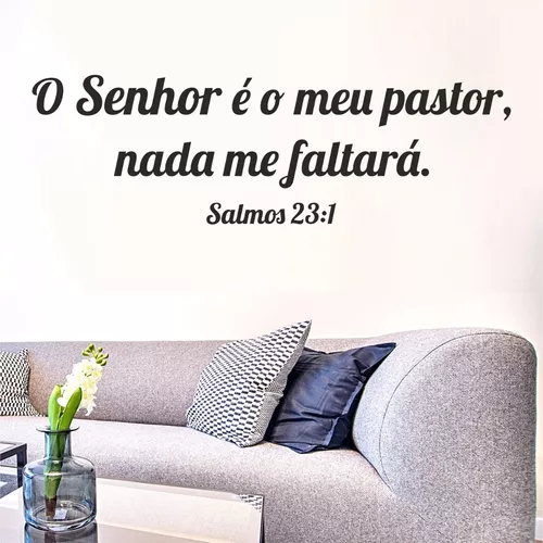 Frase O Senhor É Meu Pastor Em Adesivo Decorativo de Parede