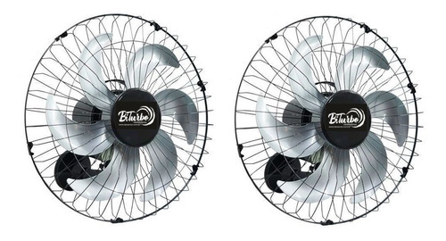 Kit 2 Ventilador Parede Biturbo Venti- 50cm + Forte Potente 