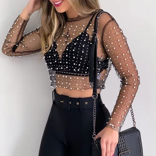 Blusas transparentes mujer hotsell