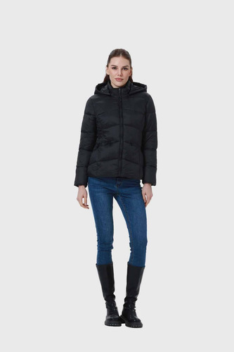 Parka Mujer Puffa Corta Negro