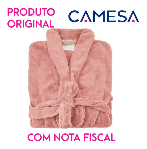 Imagem 1 de 10 de Roupão Microfibra Camesa Inverno Frio Unissex Cores Original