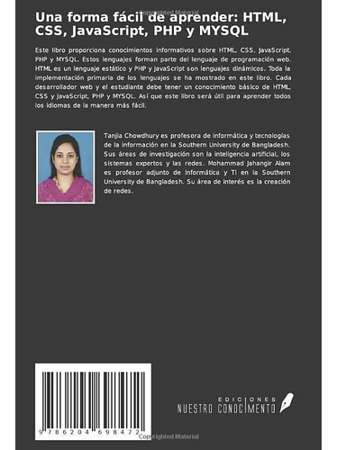 Una Forma Fácil De Aprender: Html, Css, Javascript, Php Y My