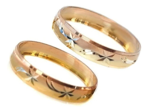 Anillos Matrimonio 10k 4mm Par Satinado Argollas Florentino